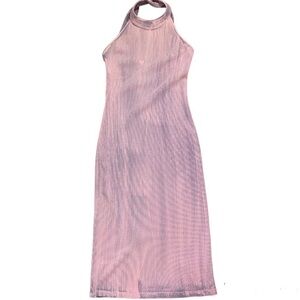 Young Fabulous & Broke Tie Dye Purple Cross Back Halter Dress